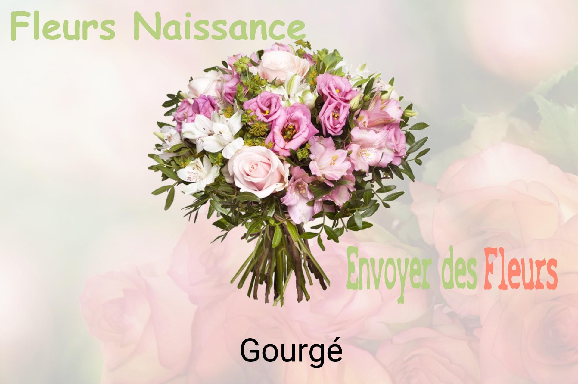Bouquet de fleurs de naissance livré à Gourgé